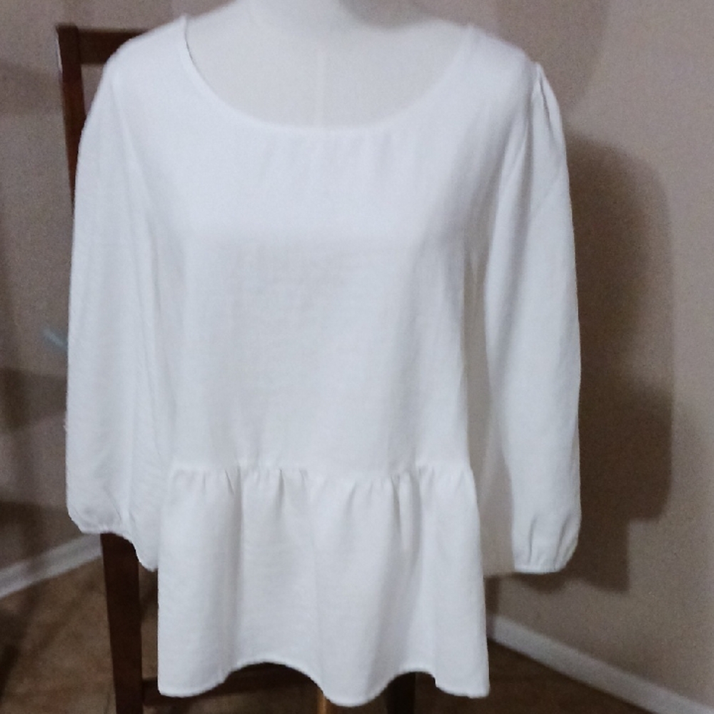 Olivia and Martin- White Women's Blouse - Picture 1 of 9